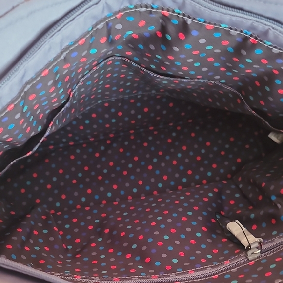 Vera Bradley Grey Quilted Tote Bag with Diamond Pattern Free Gift🤍🩶New Perfect - Picture 5 of 15